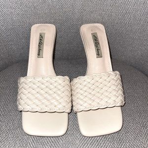 Open Toe Mules - Size 5